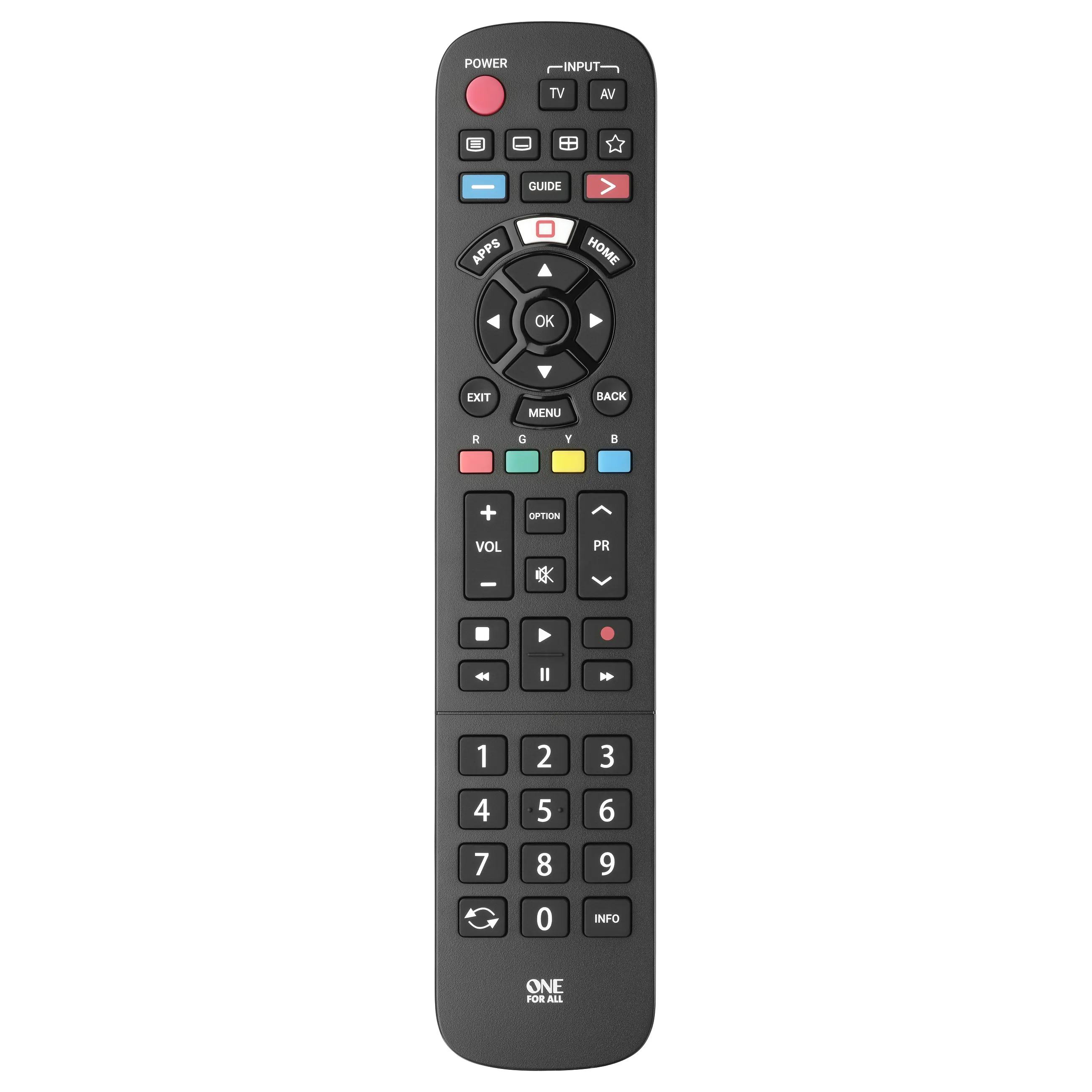 One For All TV Replacement Remotes URC4914 remote control Garso įrangos priedas One For All TV Replacement Remotes URC4914 remote control