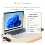 Šakotuvas StarTech.com H5A4A-USB-HUB, vaizdas 12