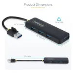 Šakotuvas StarTech.com H5A4A-USB-HUB, vaizdas 16