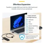 Šakotuvas StarTech.com H5A4A-USB-HUB-2, vaizdas 2