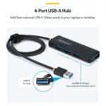 Šakotuvas StarTech.com H5A4A-USB-HUB-2, vaizdas 3