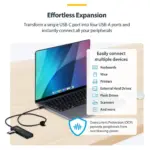 Šakotuvas StarTech.com H5C4A-USB-HUB-2, vaizdas 2