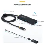 Šakotuvas StarTech.com H5C4A-USB-HUB-2, vaizdas 5