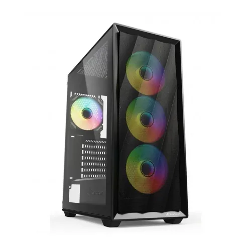 Kompiuterio korpusas Sharkoon VK4 ARGB ATX 1xGlas, juodos spalvos