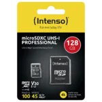 Atminties kortelė Intenso microSDXC 128GB Class 10 UHS-I Professional - Extended Capacity SD (MicroSDHC) (3433491), vaizdas 2