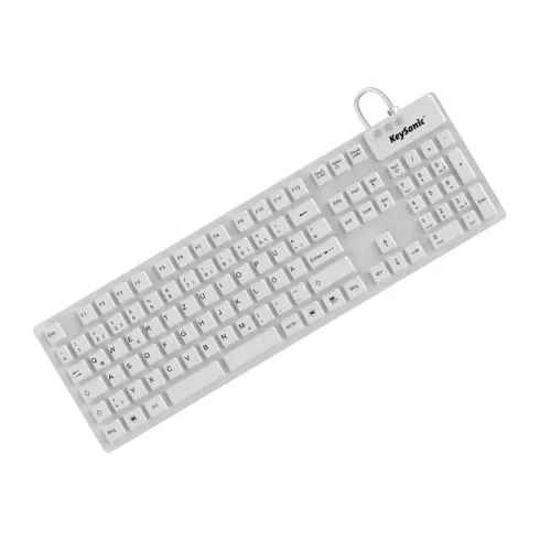 KeySonic KSK-8030 IN (DE) white keyboard