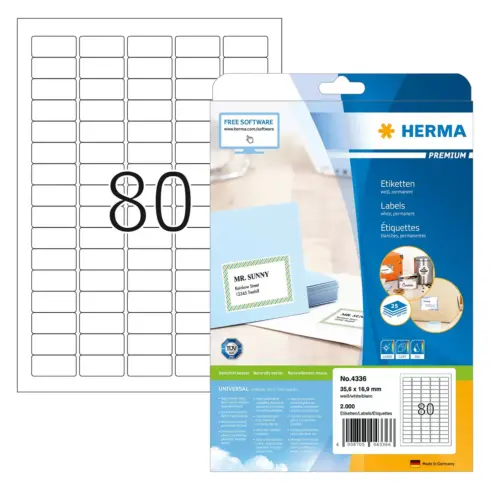 Spausdintuvo etiketės HERMA 4336