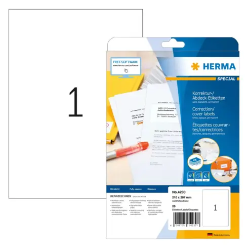 Spausdintuvo etiketės HERMA 4230