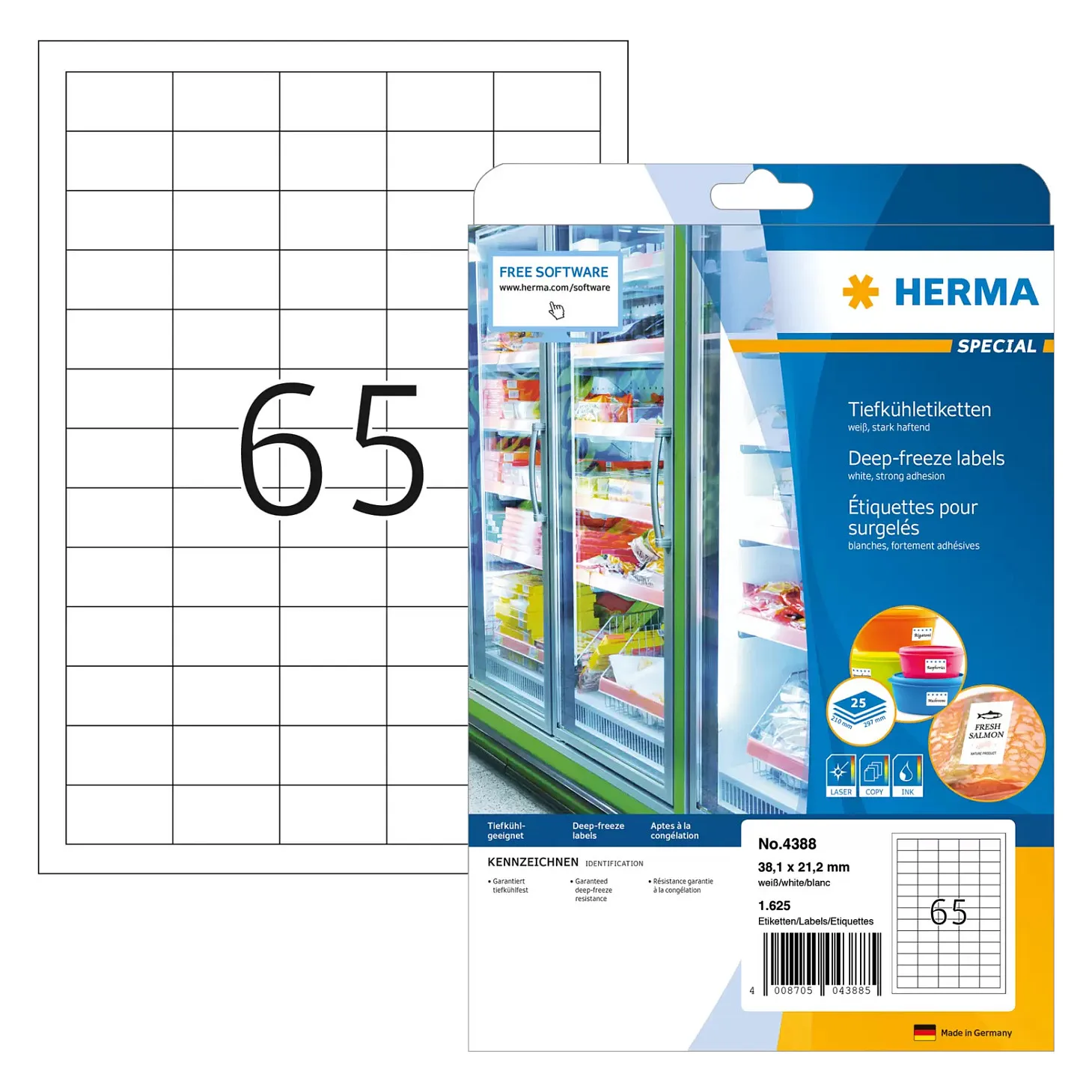 HERMA 4388 printer label Spausdintuvo etiketės HERMA 4388