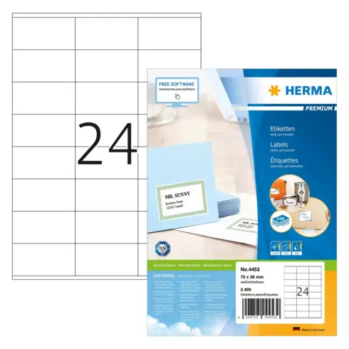 Spausdintuvo etiketės HERMA 4453