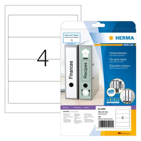 Spausdintuvo etiketės HERMA 5095