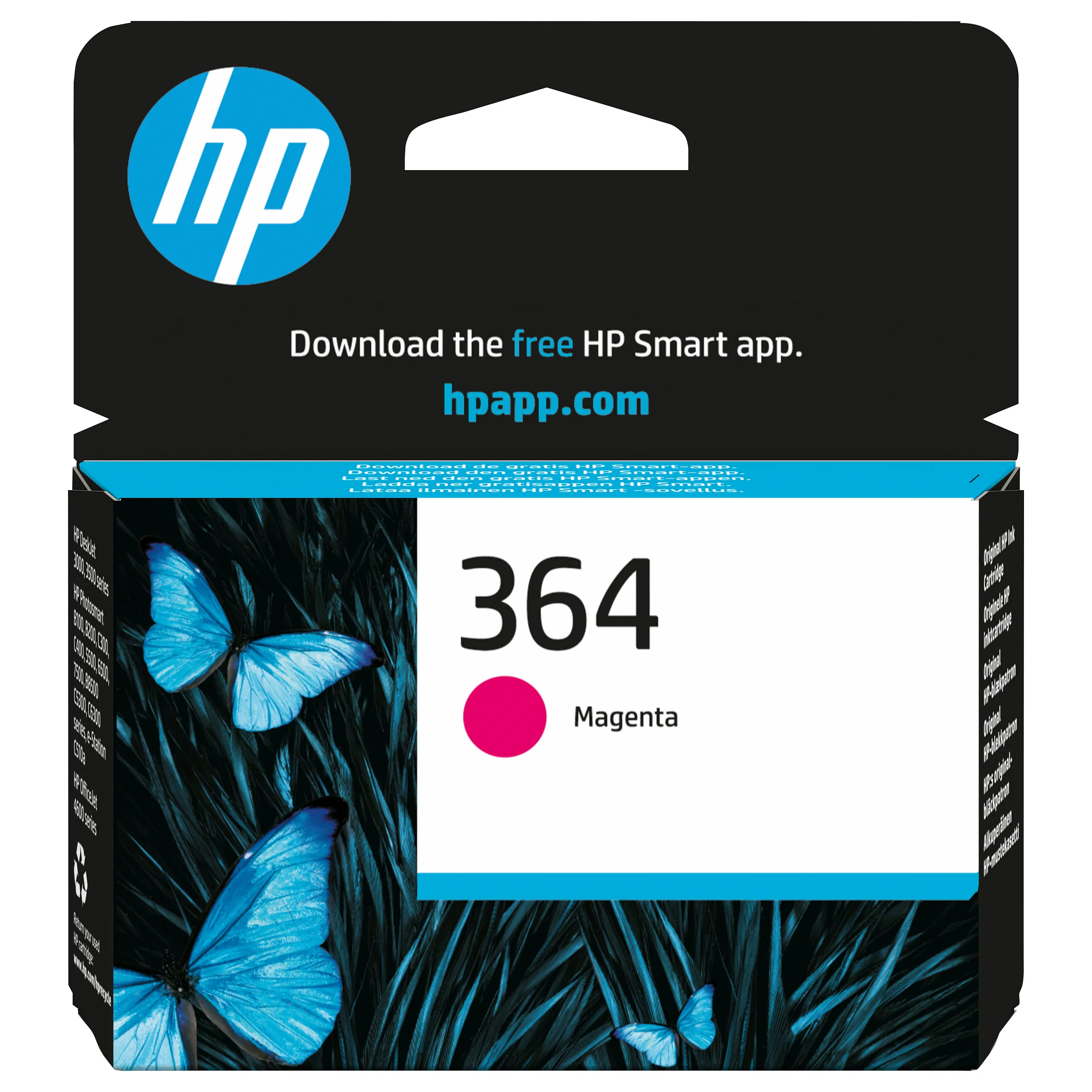 HP 364 Magenta Original ink cartridge Rašalo kasetė HP 364 (CB319EE#BA1), purpurinės spalvos