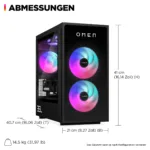 Stacionarus kompiuteris HP OMEN GT16-0083ng 35L RYZ7 8700F/32GB/3TBSSD/RTX5070Ti/W11 Home (BA2U4EA#ABD), vaizdas 10