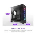 Kompiuterio korpusas NZXT H9 Flow RGB (CM-H92FB-R1), vaizdas 2