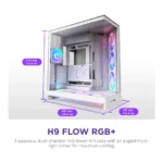 Kompiuterio korpusas NZXT H9 Flow RGB (CM-H92FW-R1), vaizdas 2