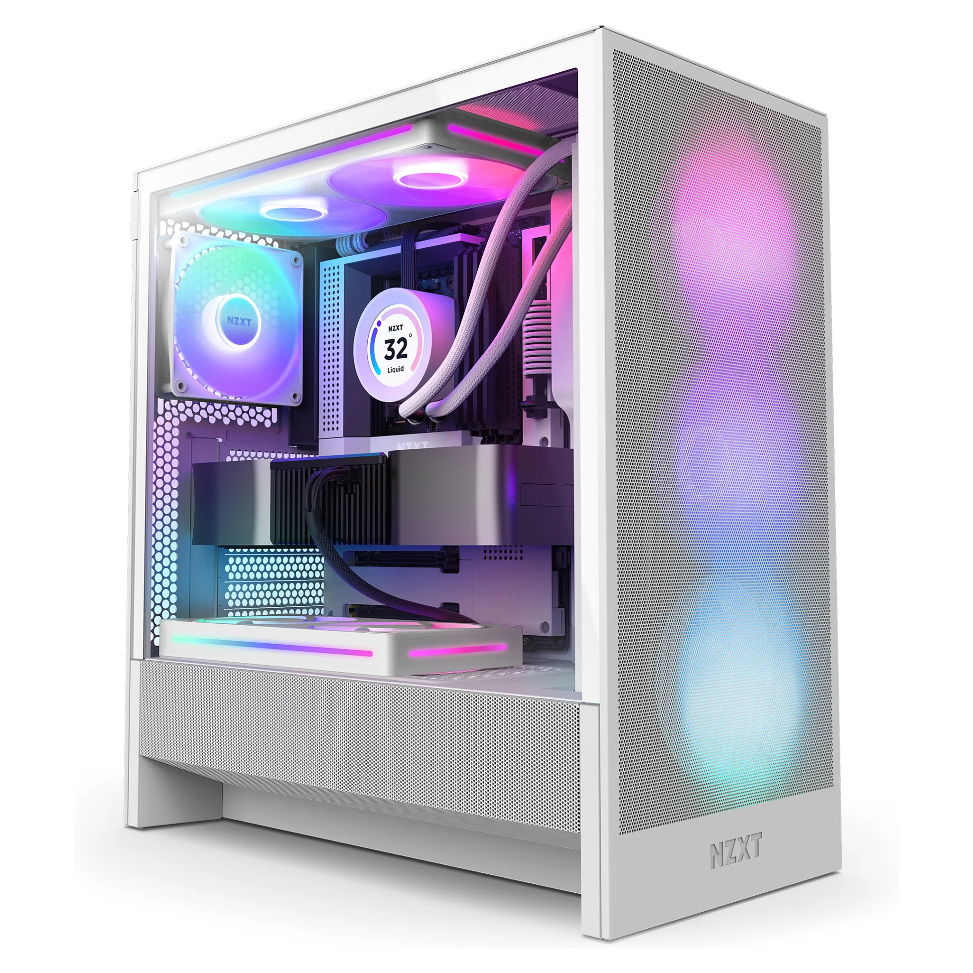 NZXT H5 Flow RGB Kompiuterio korpusas NZXT H5 Flow RGB (CC-H52FW-R1)