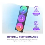 Korpuso aušintuvas NZXT F420 RGB Core (RF-U42HF-B1), vaizdas 4