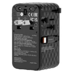 Laidas ar adapteris Verbatim Charge'n'Travel Adapter 70W 2C retractable (30186), juodos spalvos, vaizdas 5