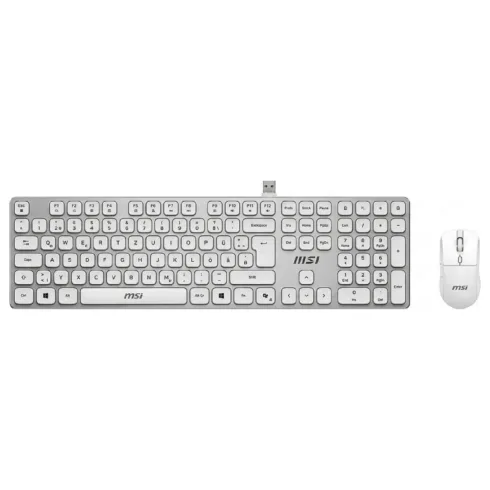 Klaviatūra MSI FORGE K210 Combo White DE Keyboard-Maus Combo, wireless (S11-43DE311-Y92)