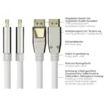 HDMI kabelis PYTHON Series Alcasa DP20-PY020W, vaizdas 2