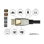 HDMI kabelis PYTHON Series Alcasa DP20-PY030, vaizdas 3