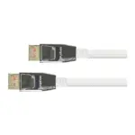 Vaizdo laidas ar adapteris Python DisplayPort 1.4 Kabel Nylongeflecht weiß 5m (GC-M0215)