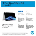 Nešiojamas kompiuteris HP OmniBook 5 Flip 14-fp0177ng Core7 150U/16GB/1TBSSD/W11 Home (BZ8J7EA#ABD), vaizdas 9