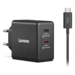 Nešiojamo kompiuterio įkroviklis Lenovo Dual USB-C 65W GaN Charger (G0A6065BEU), vaizdas 3