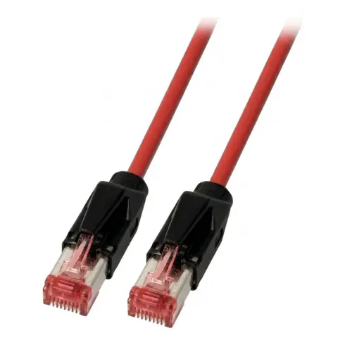 Tinklo kabelis EFB RJ45 Patchkabel Cat.6A S/FTP PUR Draka UC900 TM21 rot 1,5m (K8048PUI1,5)