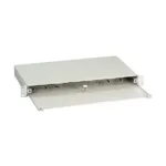 Serverinės spintos įranga EFB Elektronik Spleißbox ausziehbar 1HE ohne Frontblende, unbestückt, pilkos spalvos