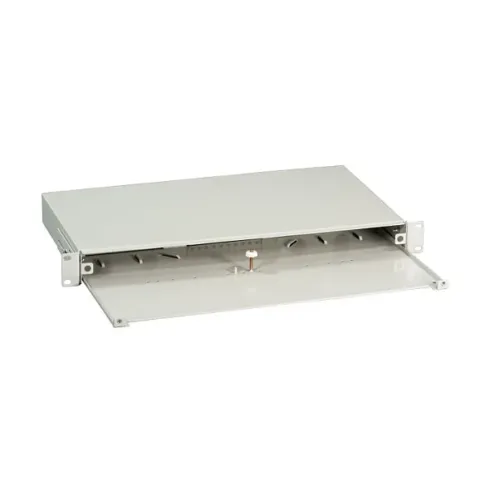 Serverinės spintos įranga EFB Elektronik Spleißbox ausziehbar 1HE ohne Frontblende, unbestückt, pilkos spalvos