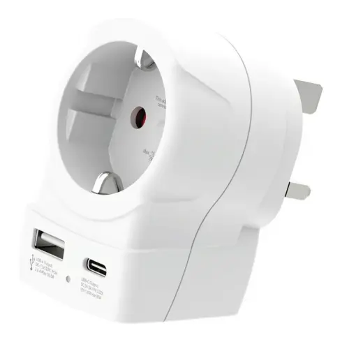 Telefono priedas SKROSS Länderstecker Europe to UK USB AC20PD wei (1.500283-E)
