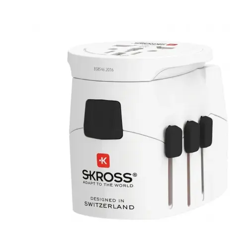 Telefono priedas Skross PRO Pro Light White Retail Reiseadapter, Weltweit (1.103155)