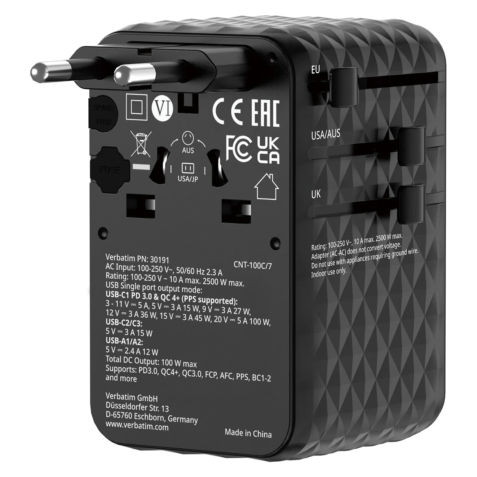 Verbatim 30191 mobile device charger Įkroviklis Verbatim 30191