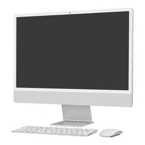 iMac Z1E2 59,62cm 23,5Zoll Standardglas M4 8C CPU/8C GPU/16C N.E. 16GB 512GB SSD Ohne Eth MM NumKey TID DE Silber