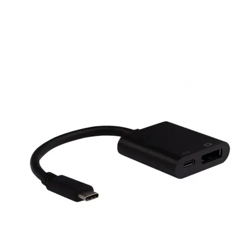 Vaizdo laidas ar adapteris EFB Typ-C Adapter auf DisplayPort mit Typ-C PD Port 4K60Hz (EBUSBC-DP-4K60PD-SW), juodos spalvos