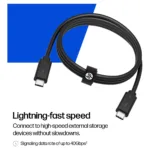 Laidas ar adapteris HP 240W Thunderbolt 4 Cable (BR1W8AA), vaizdas 2