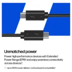 Laidas ar adapteris HP 240W Thunderbolt 4 Cable (BR1W8AA), vaizdas 3