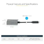 USB vaizdo adapteris StarTech.com CDP2DPEC, vaizdas 4