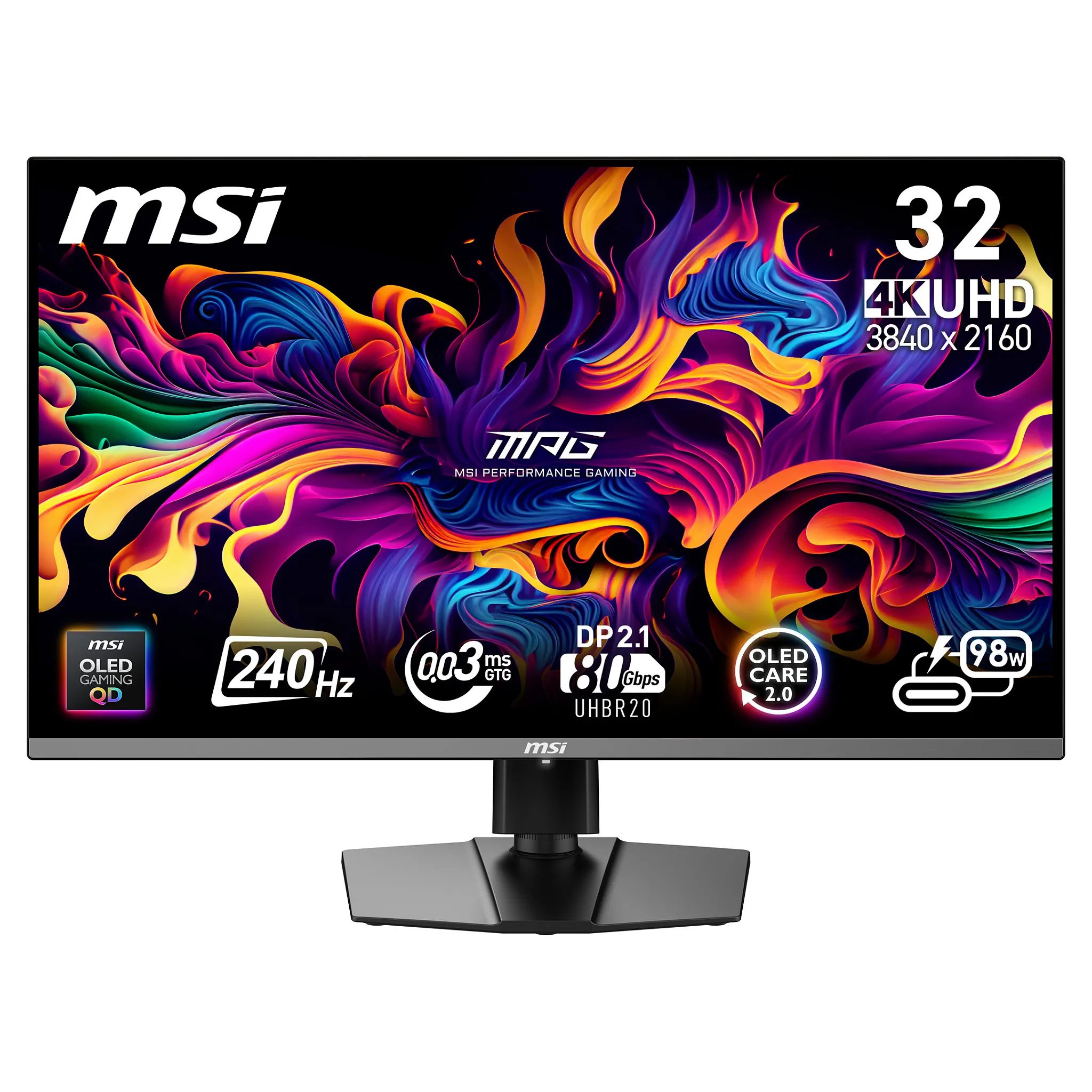 MSI MPG 322URX QD-OLED computer monitor Monitorius MSI MPG 322URX QD-OLED (9S6-3DD29A-016)