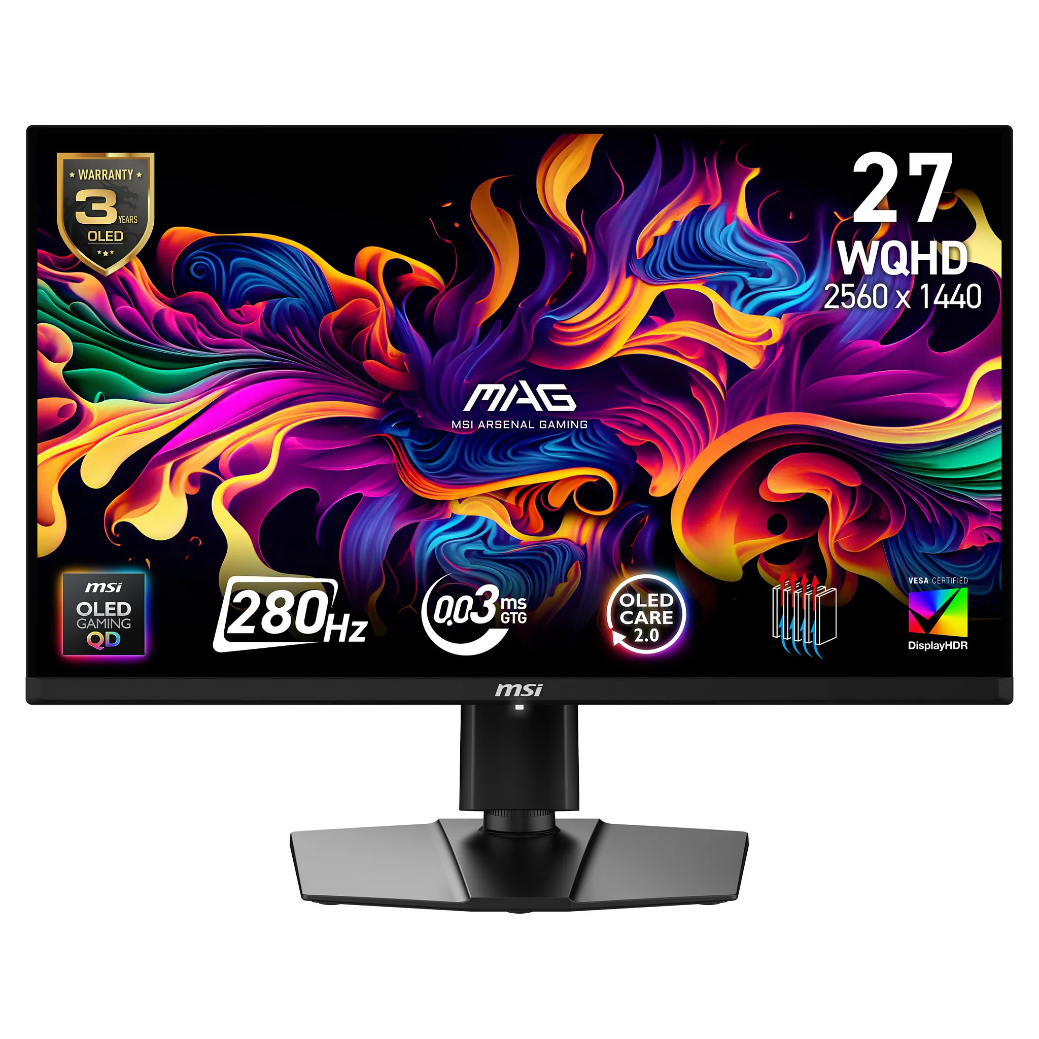 MSI MAG 271QP QD-OLED X28 computer monitor MSI MAG 271QP QD-OLED X28 computer monitor