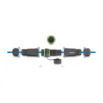 Laidas ar adapteris DeLOCK Kabelverbinder DC 5,5 x 2,1 mm Buchse zu DC 5,5 x 2,1 mm Buchse mit M20x1,5 mm (87180), vaizdas 2