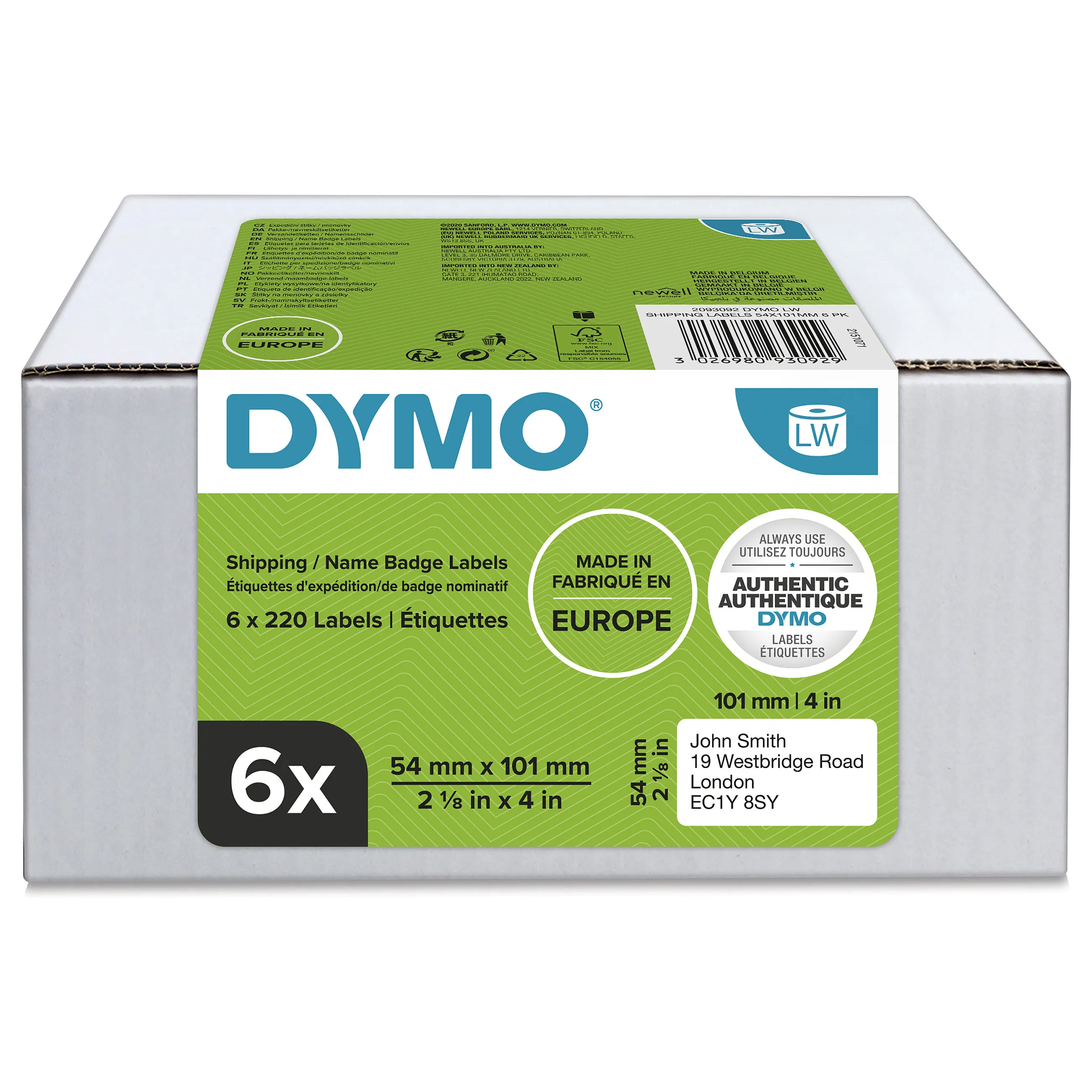 DYMO LW - High Capacity Shipping Labels - 54 x 101 mm - 2093092 DYMO LW – High Capacity Shipping Labels – 54 x 101 mm – 2093092