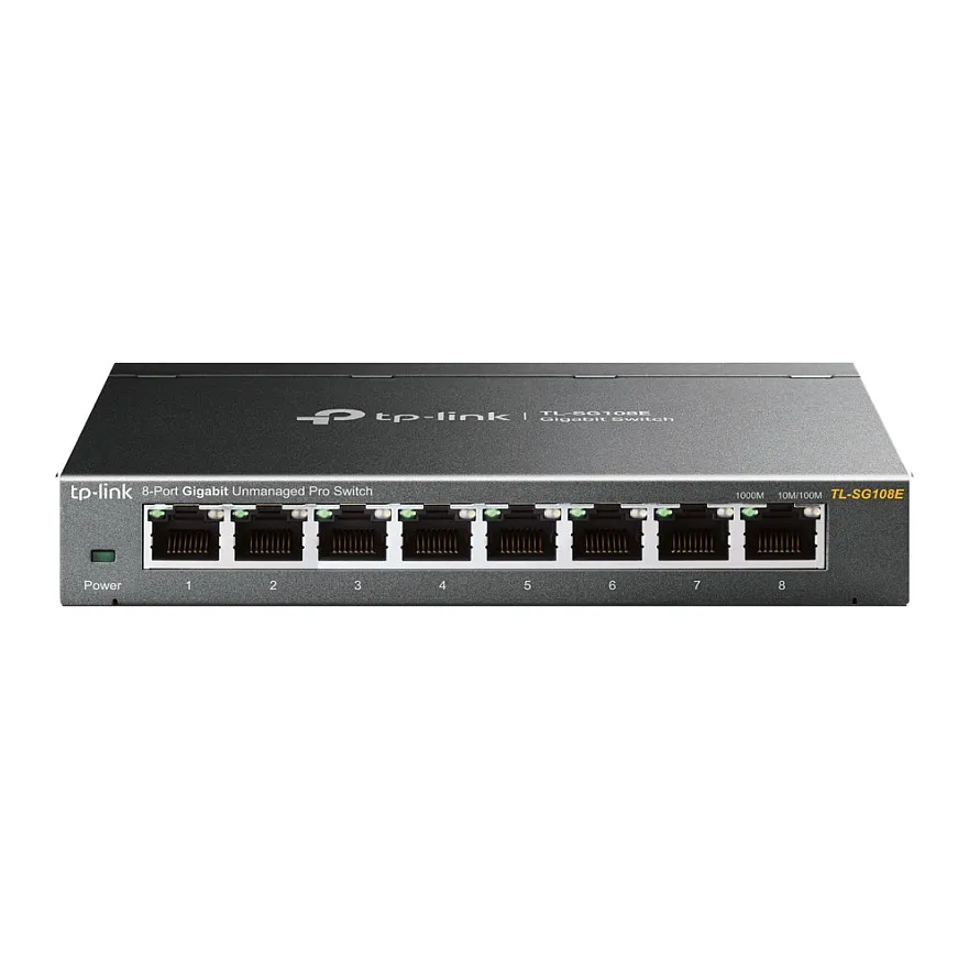 TP-Link TL-SG108E network switch Tinklo komutatorius TP-Link TL-SG108E