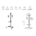 Komercinio ekrano laikiklis Equip 650602, vaizdas 6