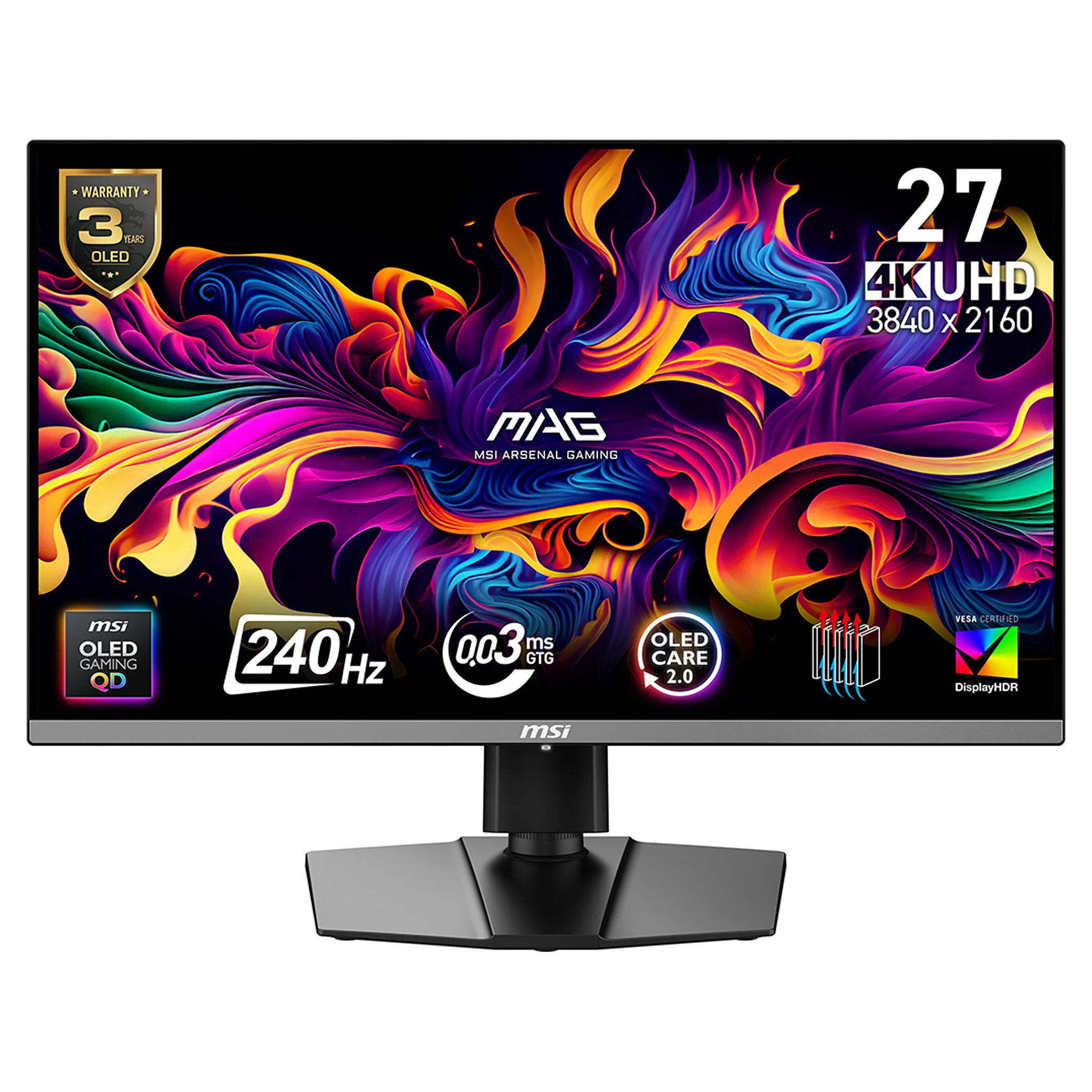 MSI MAG 272UP QD-OLED X24 computer monitor Monitorius MSI MAG 272UP QD-OLED X24 (9S6-3CD79A-024)