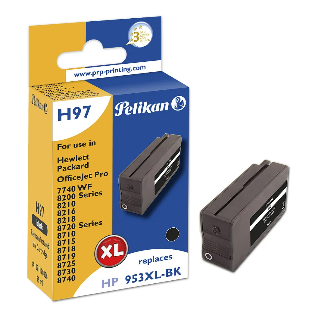 Pelikan H97 Black ink cartridge Rašalo kasetė Pelikan H97 (1071170806), juodos spalvos