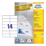 Spausdintuvo priedas AVERY Zweckform Etiketten 3653 weiß 105,0 x 42,3 mm, vaizdas 2