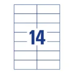 Spausdintuvo priedas AVERY Zweckform Etiketten 3653 weiß 105,0 x 42,3 mm, vaizdas 3