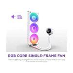 Procesoriaus aušintuvas NZXT Kraken Plus 360 RGB (RL-KR360-W2), vaizdas 6